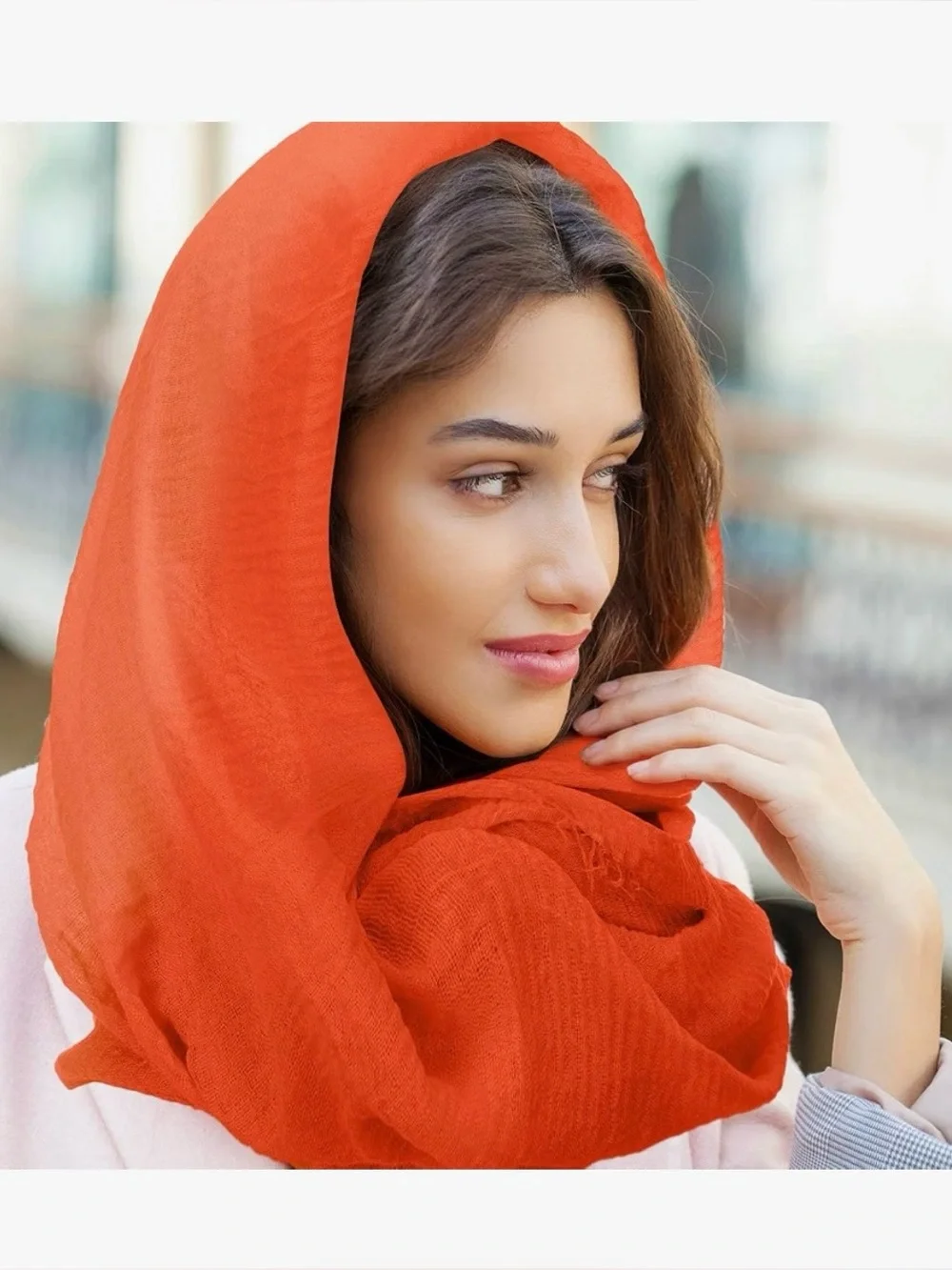 Lightweight Cotton/Linen Women’s Scarf
